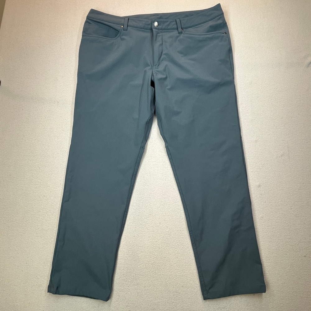 Lululemon Commission Pant Classic Blue Gray Mens 38 LM5A43S 30 Inseam